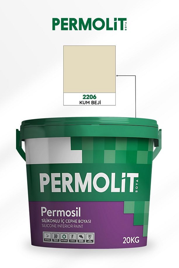 Permosil Silikonlu Silinebilir Su Bazlı İç Cephe Boyası | 3.5 Kg - 10 Kg - 20 Kg