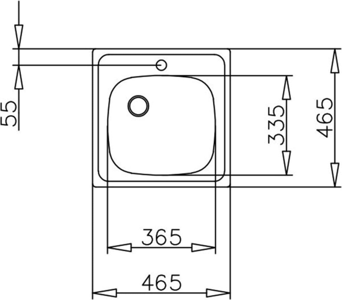 E50 1B/465.440 Sağ Çelik Eviye
