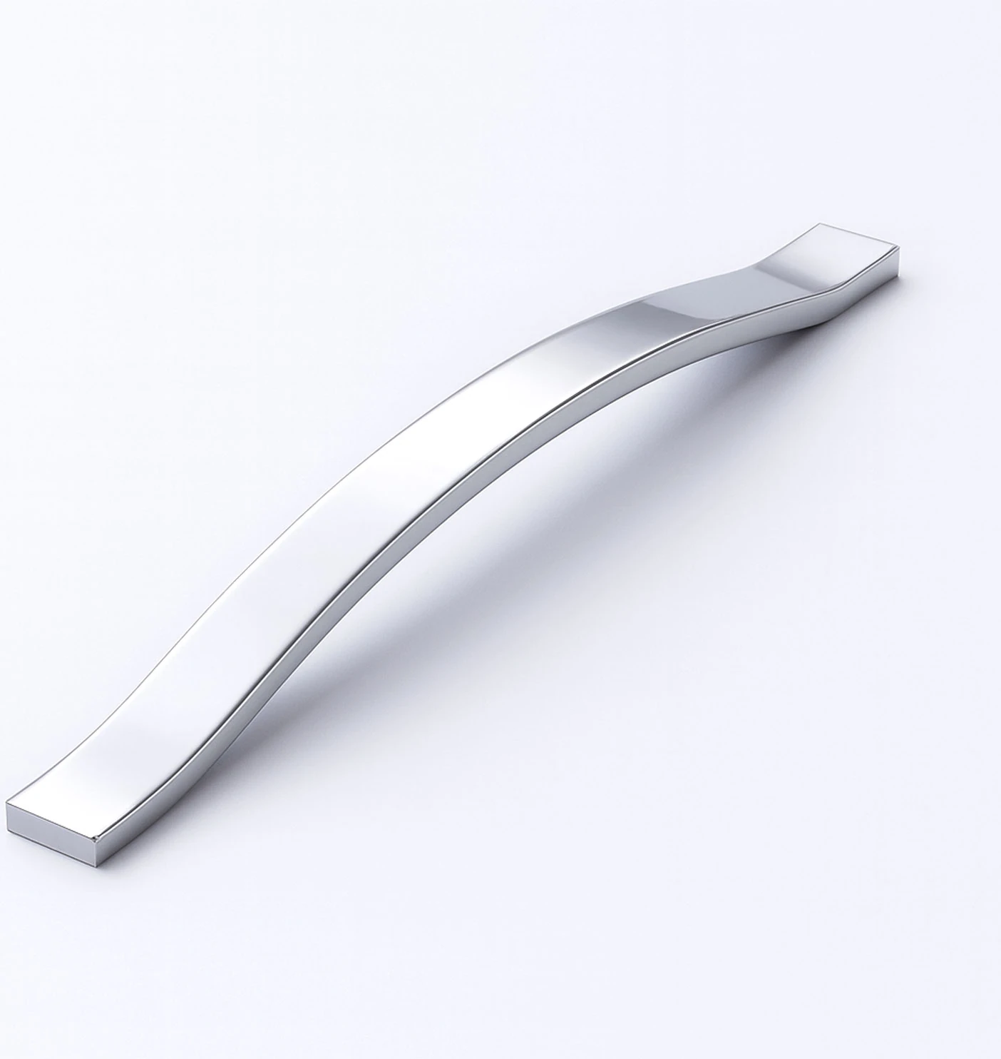 Sümbül Kulp 192 mm Krom Gümüş Renk Metal Mobilya Dolap Çekmece Kulpu Modern Mutfak Kapak Kulpları