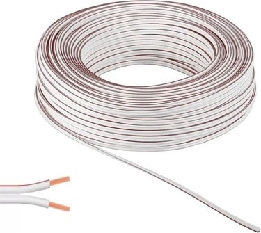 2X0,75MM Tam Bakır Yassı Kodlu Kordon Kablo 100 Metre