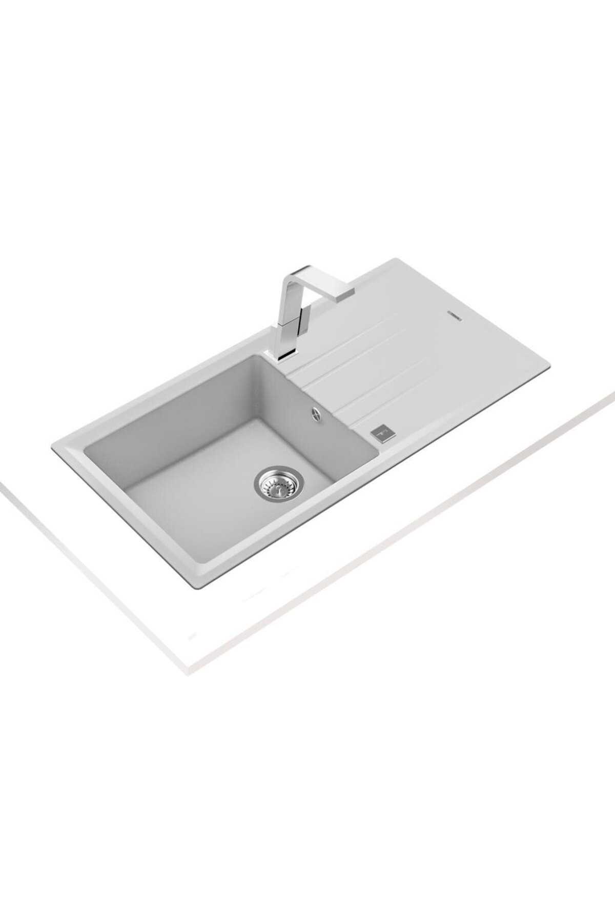 Stone 60 L-tg Beyaz Granit Evye - 100x51 Ölçü