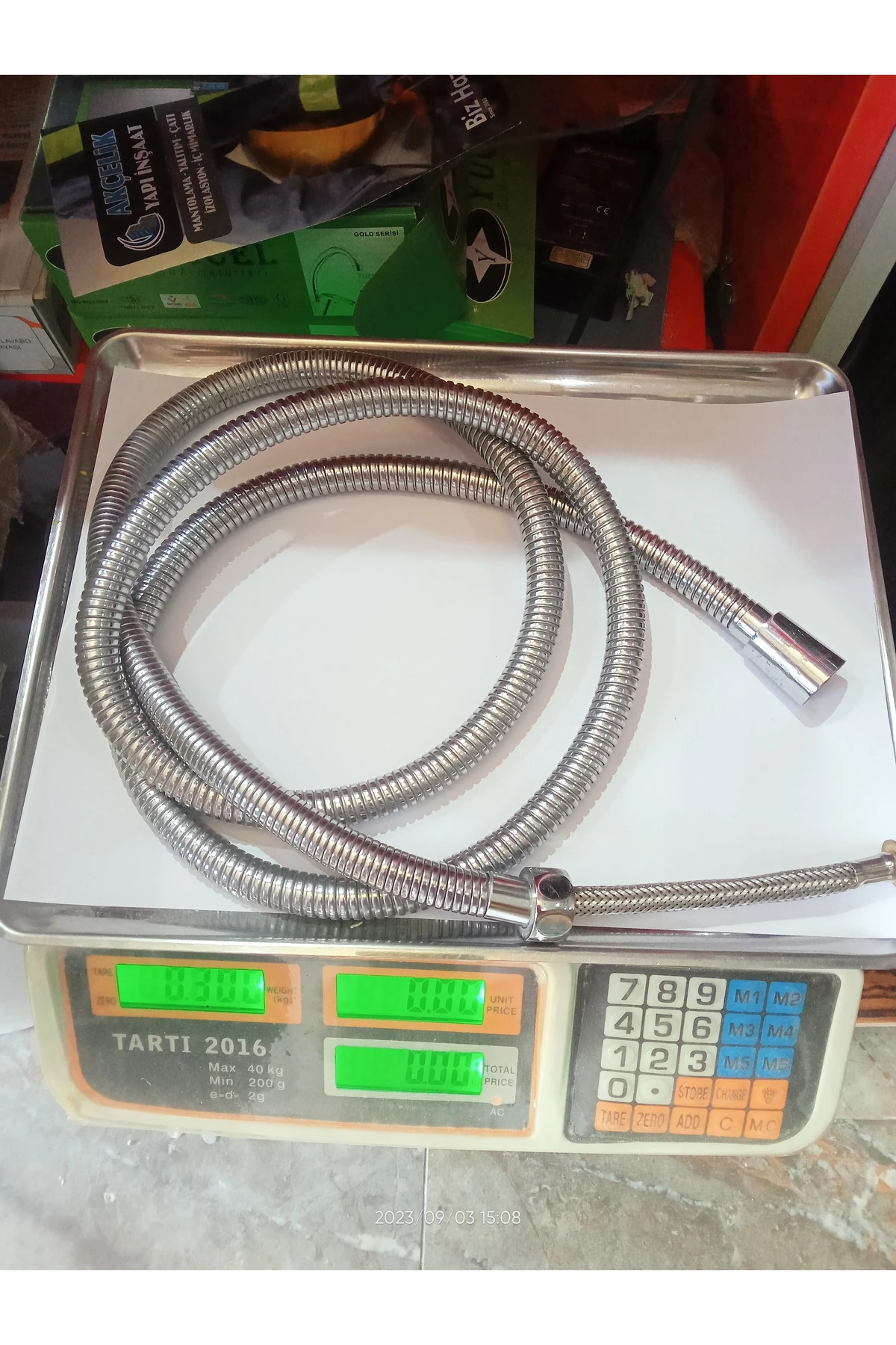 Otel Hamam Tipi Sus304 Inox Mat Krom Dayanıklı Tepe Duş Başlığı Duş Elciği Çelik Duş Hortumu