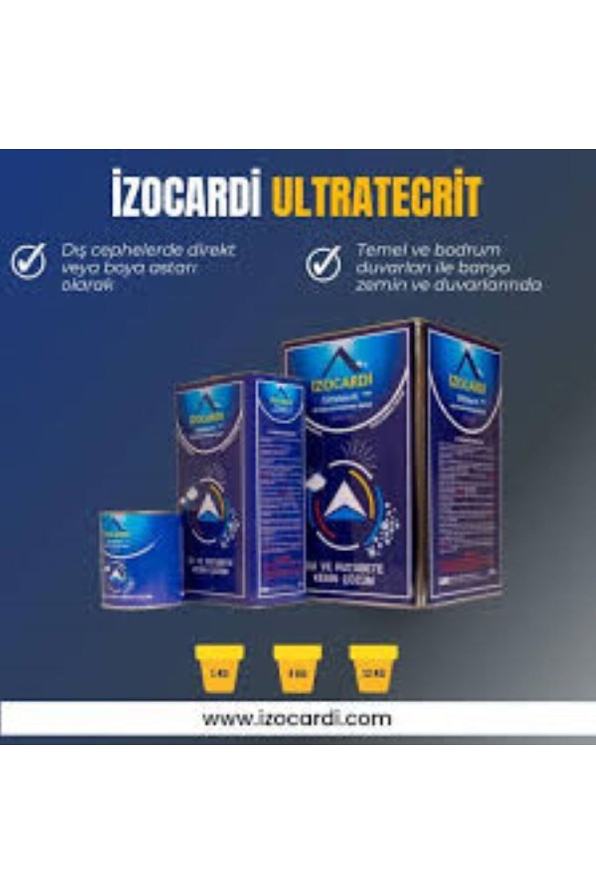 İZOCARDİ  Ultratecrit Su ve Rutubete Kesin Çözüm -Şeffaf - 3kg