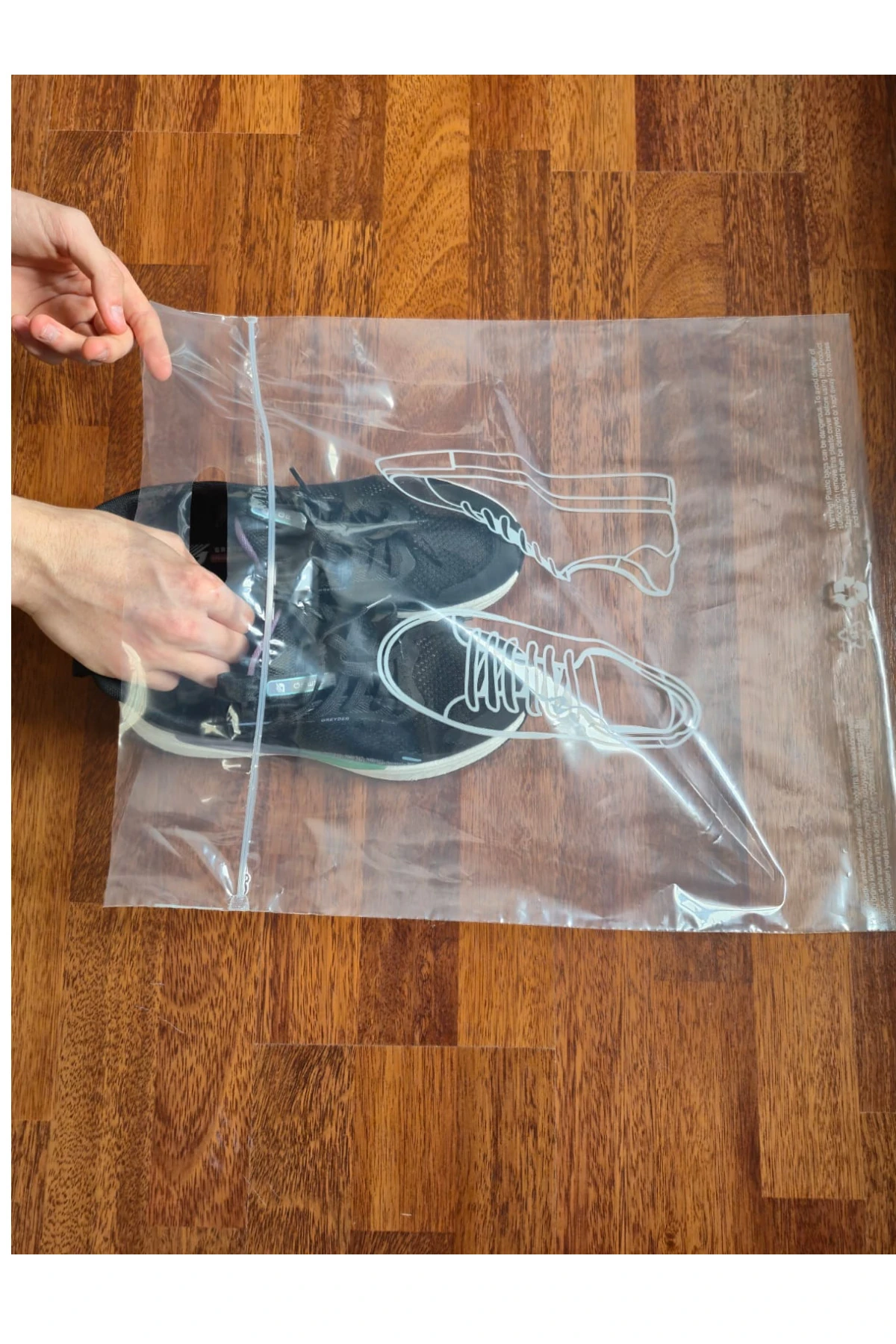 6 Adet Kilitli 45x52 cm Ayakkabı Düzenleyici Poşet Ayakkabı Organizer Poşeti