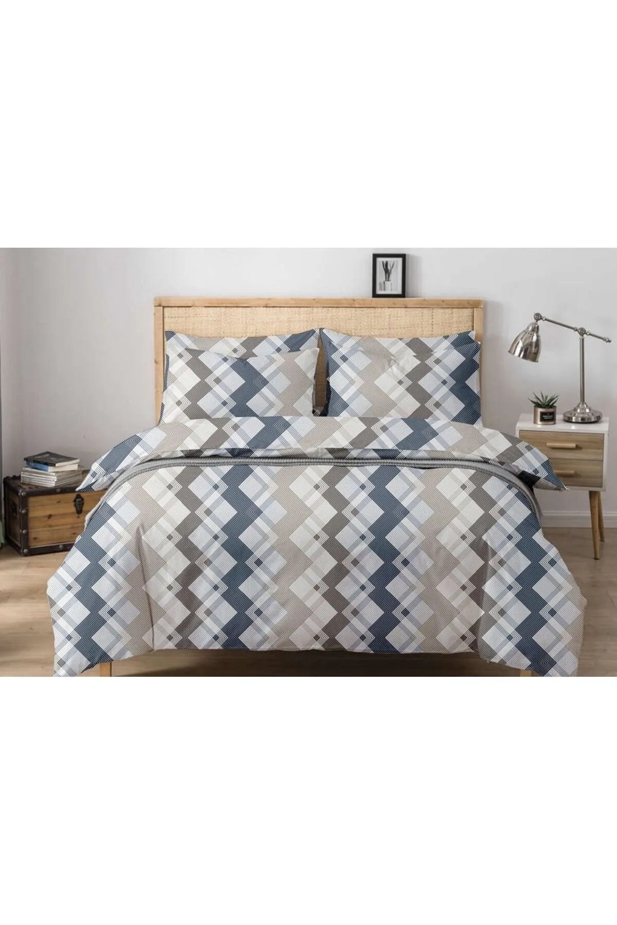 Moniva Home Battal Boy Çift Kişilik Pamuklu Nevresim Takımı 200x225 Cm