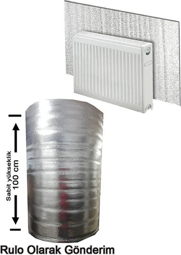 10 Metre 10 mm Alüminyum Folyolu Kalorifer, Radyatör Petek Arkası Isı Yalıtımı Izolasyon Levhası