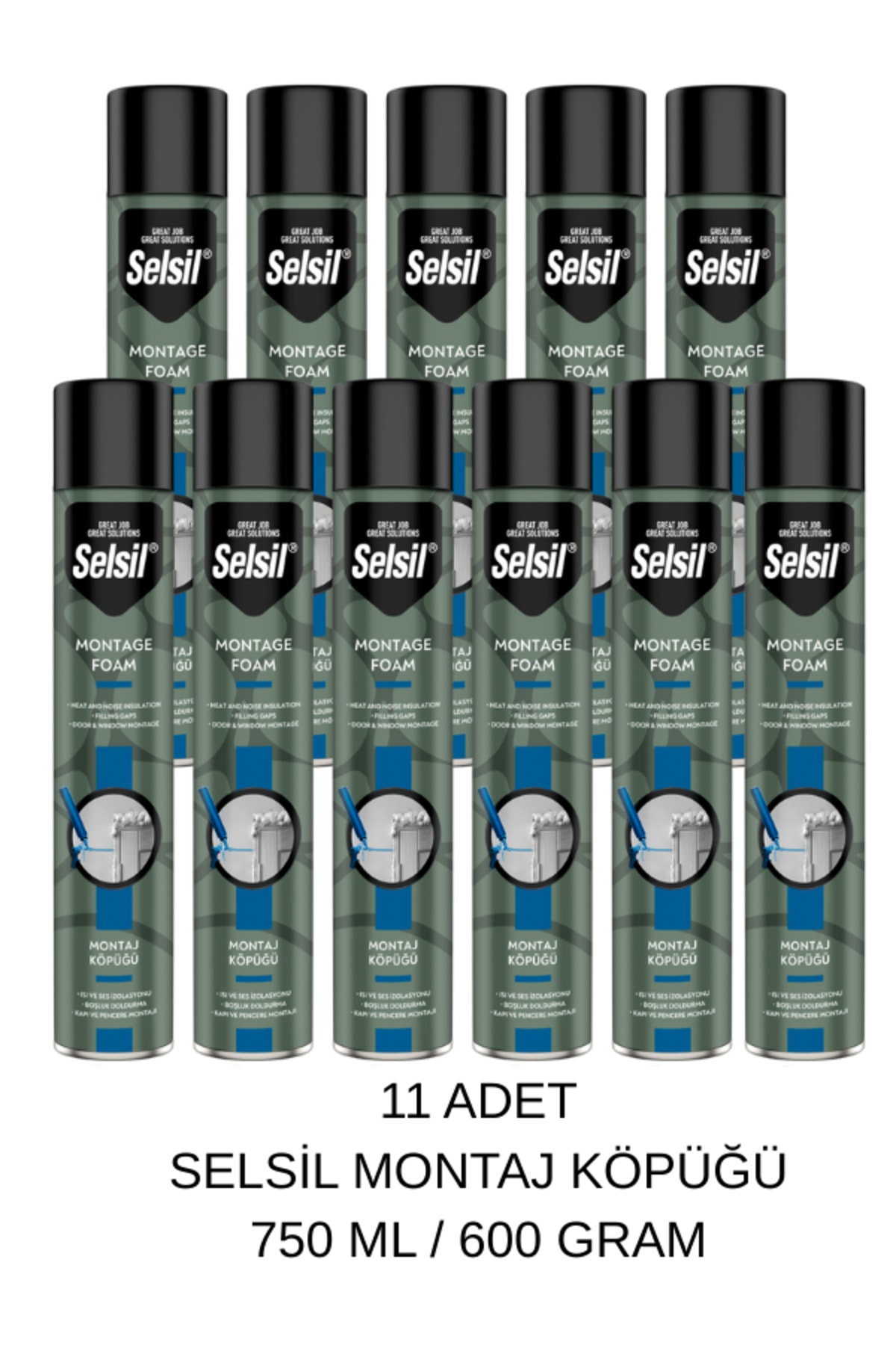 Montaj Köpüğü 750 ML / 600 Gram 11 Adet