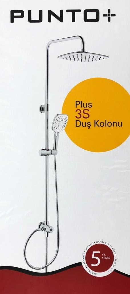 Plus 3S Duş Kolonu, Krom