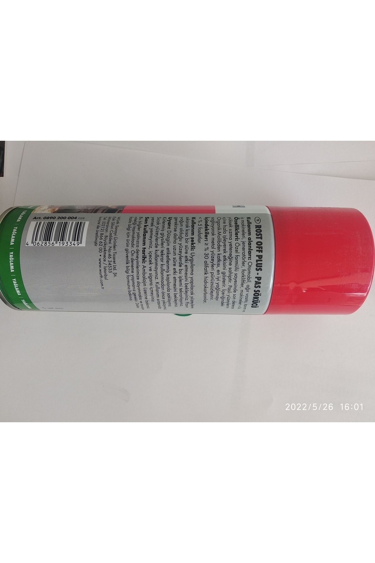 Wurth Pas Sökücü Sprey 400 ml