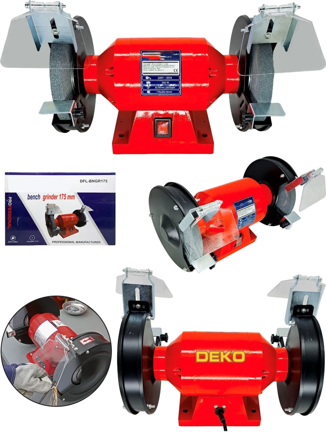 Bakır Sargı Turbo Motorlu 175 mm  Çark Motoru - Profesyonel Zımpara ve Bileme Makinesi