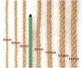 6mm 1.kalite Kendir Halat(Jüt-Urgan) Ip (50 Metre)