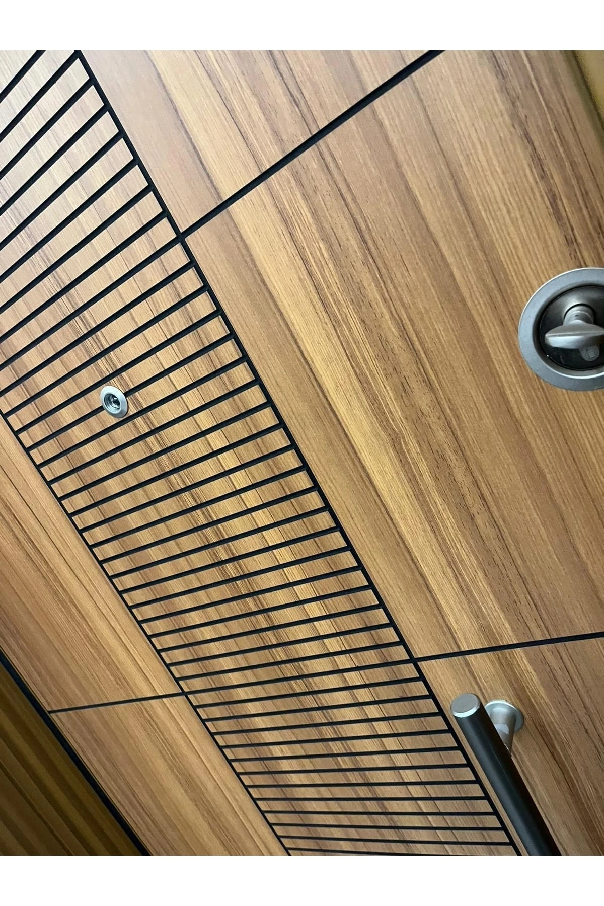 Eskitme Görünüm Çelik Kapı, Ahşap Desenli Daire Kapısı, Çelik Kapı Sağ Açılım