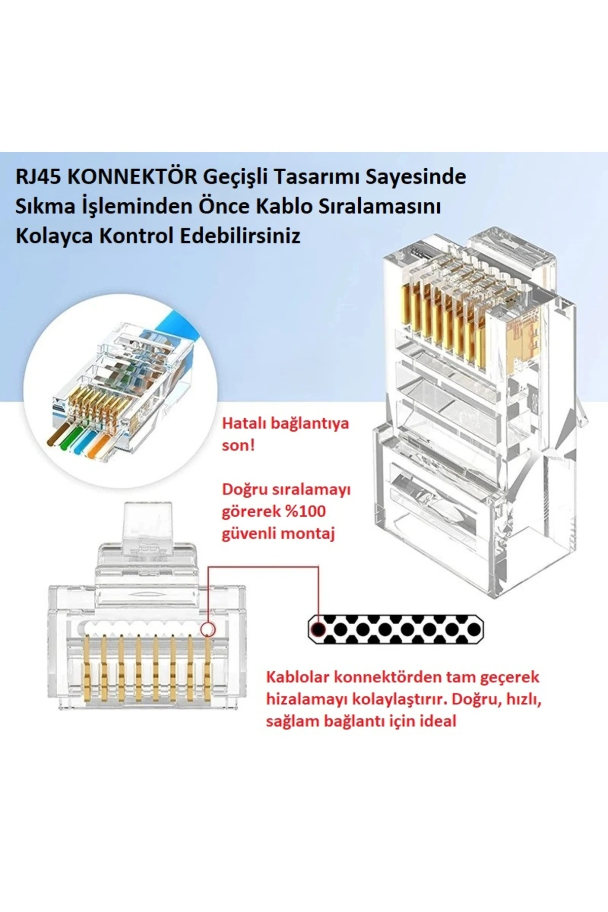 Cat5/Cat6/Cat7 Uyumlu Ağ Sıkma Pensesi RJ45 RJ11 Crimping Tool Kesme Sıyırma Sıkma 3'ü 1 Arada