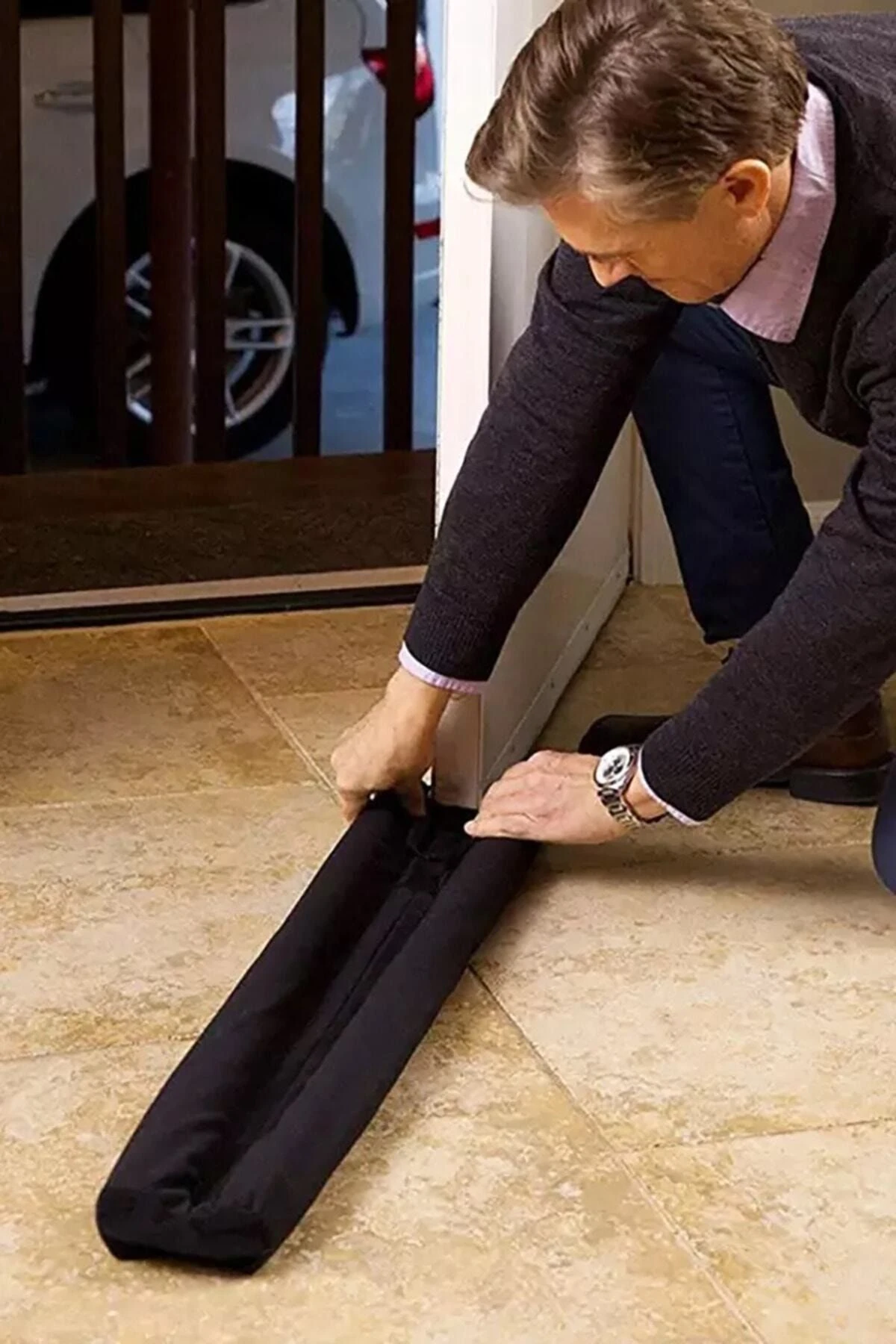 4 Adet Kapı Altı Rüzgar Önleyici Isı Yalıtım Süngeri Rüzgarlık Toz Soğuk Çift Taraflı Izolasyon