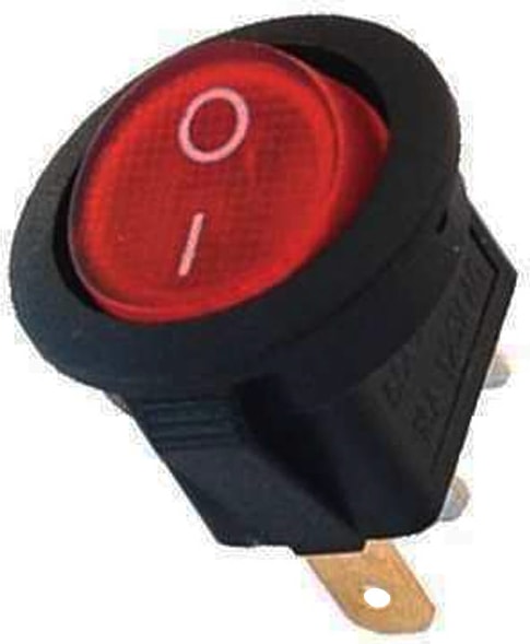 Powermaster Yuvarlak Işıklı Anahtar Aç Kapa On Off Anahtarı Düğme 3 Pin 10 Amper