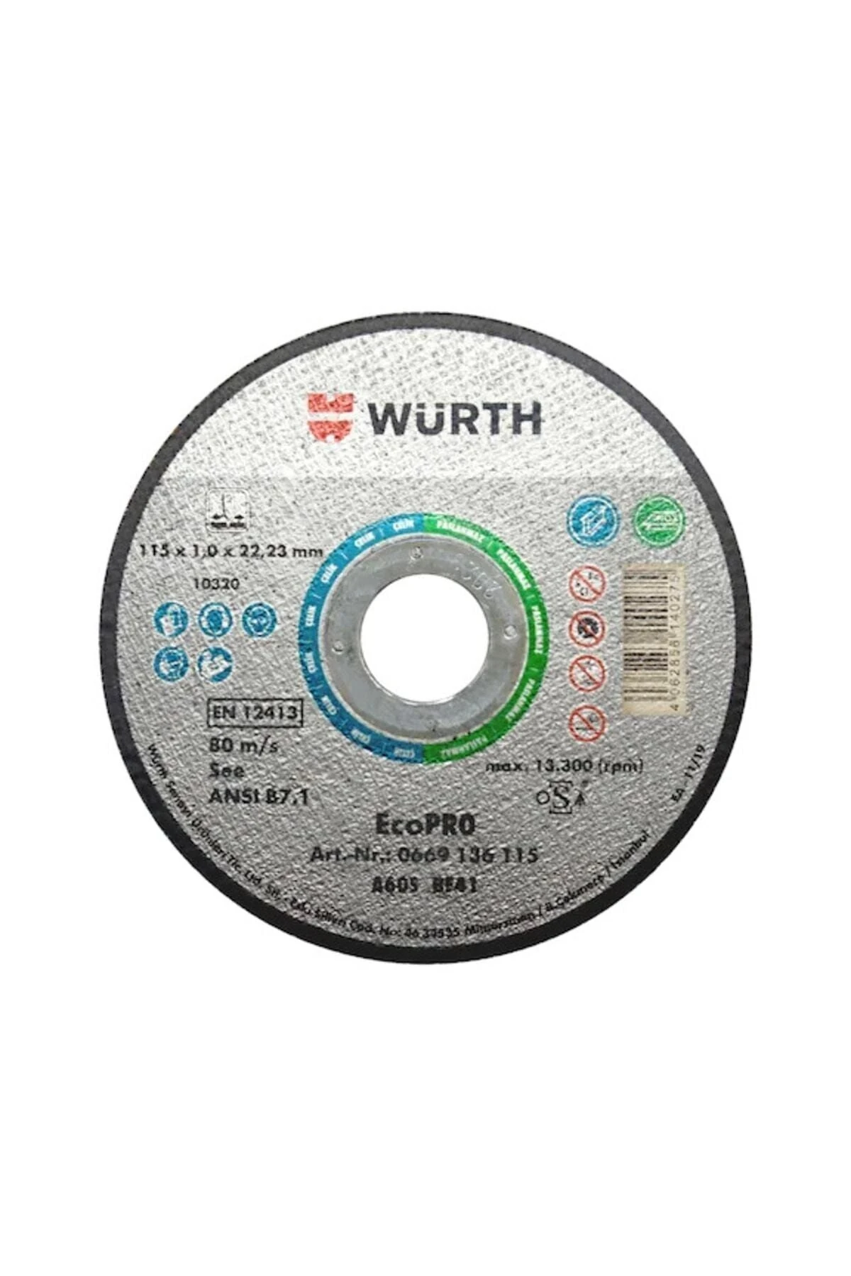 Ecopro Kesme Taşı Paslanmaz Çelik Için 115x1 Mm (25 Adetli Paket)