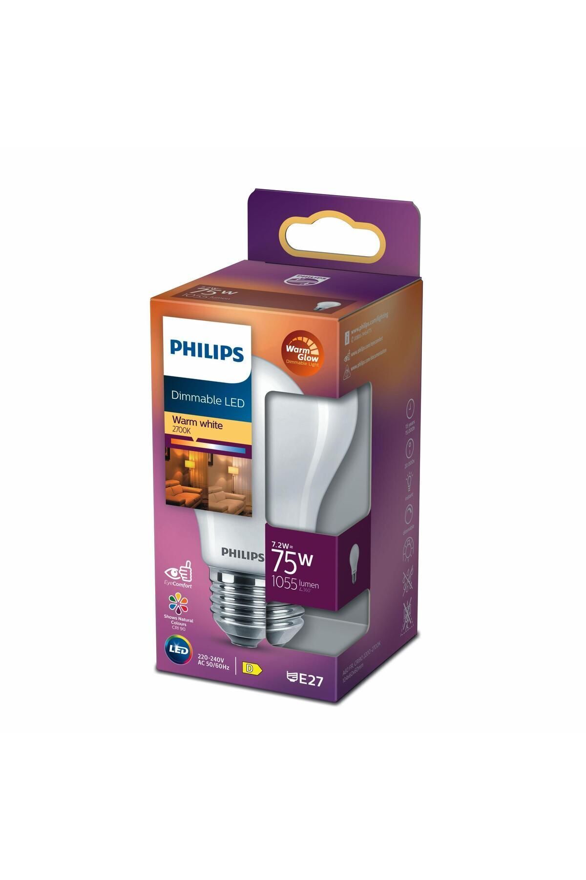 Filament Ampul Buzlu 75 W Dimlenebilir Sarı Işık A60 E27