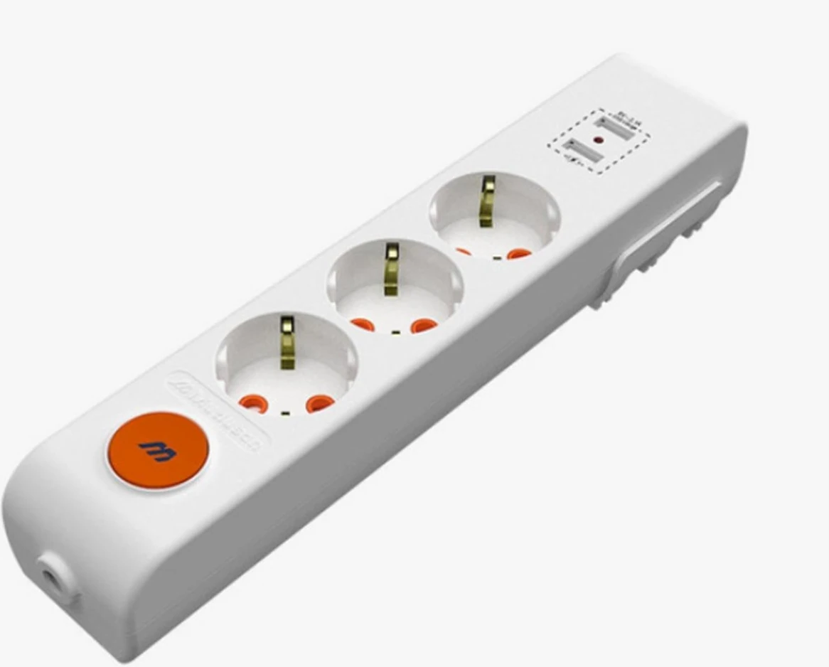 Mutlusan Rı-Tech 3lü 2mt Anahtarlı 1usb+1type-C I Topraklı Grup Priz(Ç.k.) (001 175 350102 02 00)