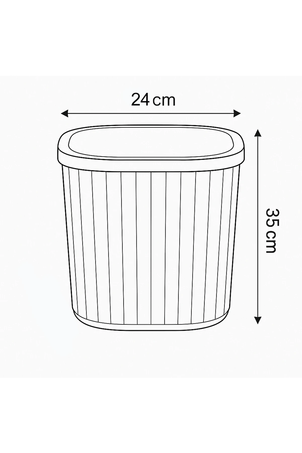 Bambu Kapaklı 15 LT Çöp Kovası – Doğal ve Şık Mutfak Çöp Kovası