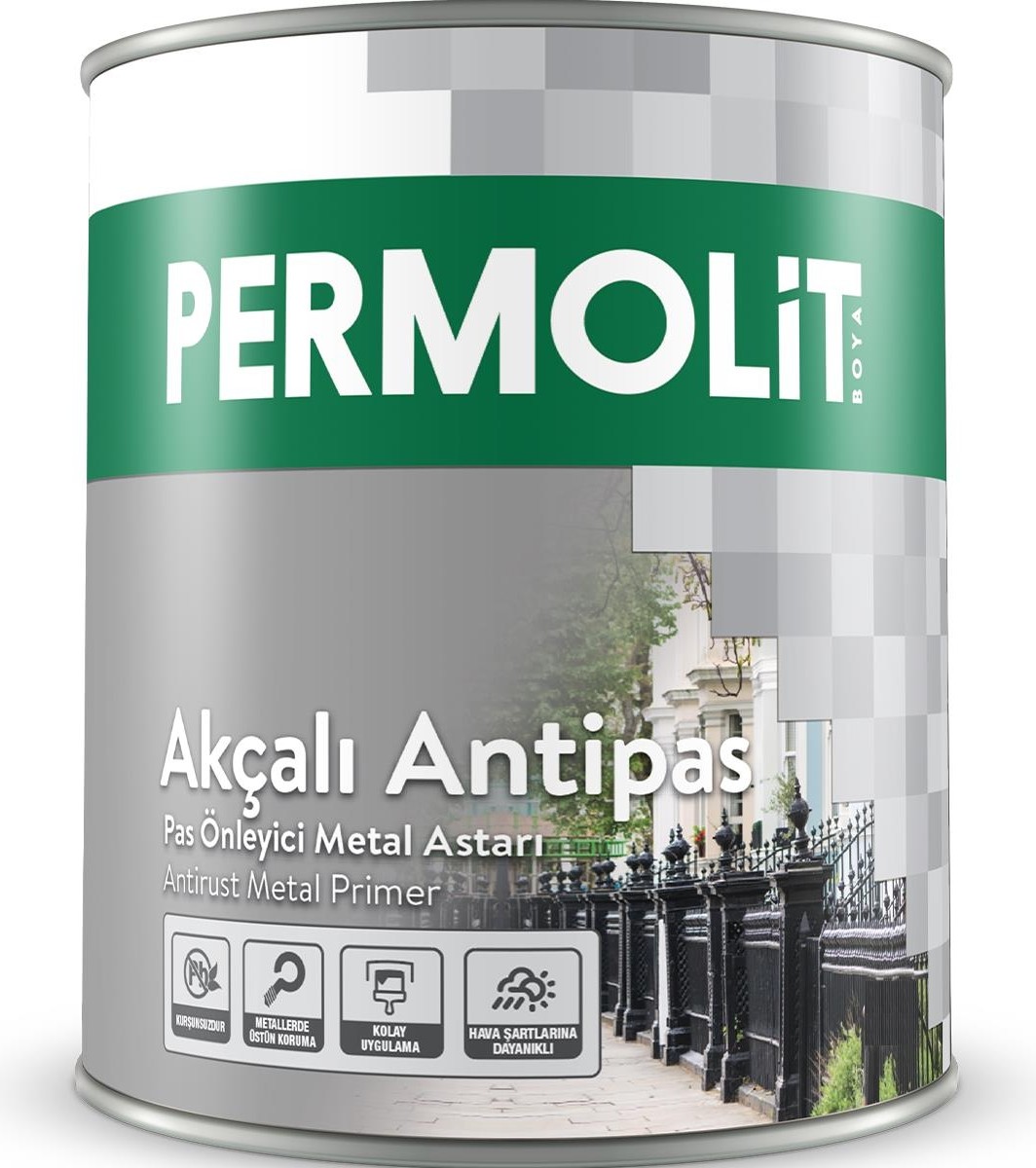 Akçalı Antipas Pas Önleyici Boya Gri 2.5 Lt.