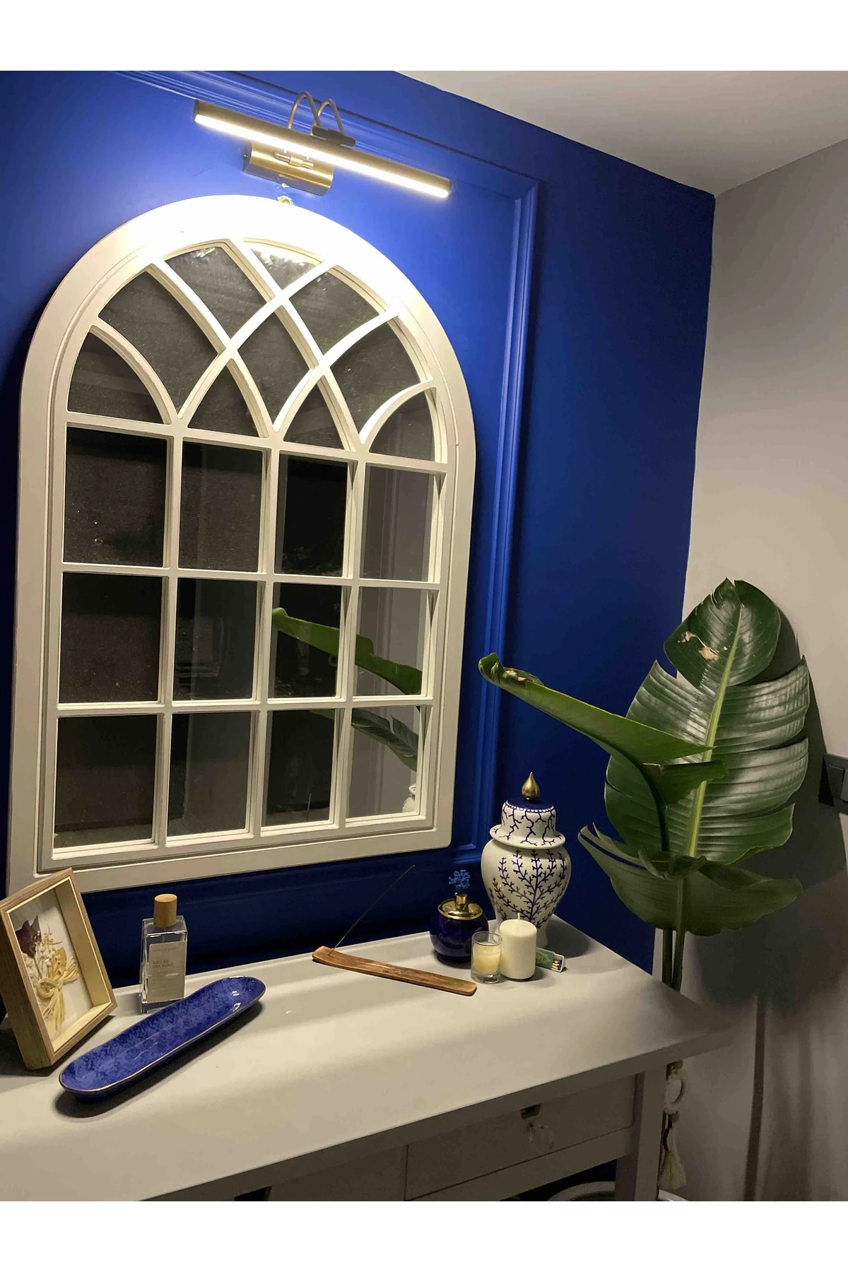 ANAHTARLI 35 CM ESKİTME KASA BEYAZ IŞIK ELEKTRİKLİ BANYO DUVAR AYNA TABLO AYDINLATMA FLÜT KUĞU APLİK