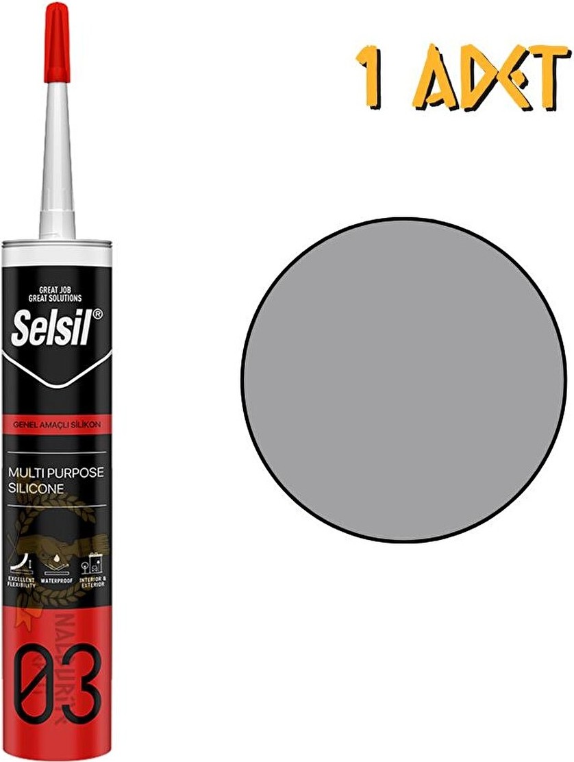 Genel Amaçlı Silikon Alümi̇nyum Gri̇ 322 Gr. - 1 Adet