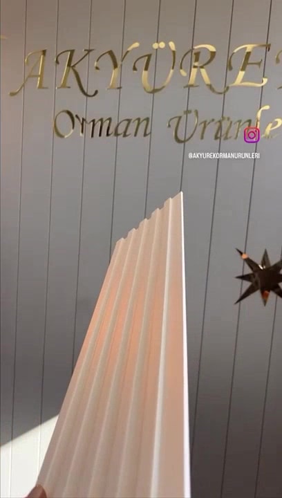 Akyürek Lb 3783 Model Bianco ( Beyaz -kırık Beyaz Arası Renktir) Dekor Profil Duvarpanel Lambri