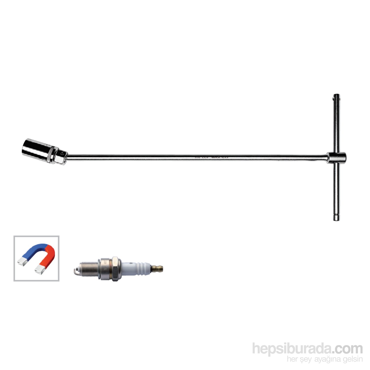 B32-21S 21 Mm T Saplı Oynar Başlı Buji Lokma Flex Anahtar (Mıknatıslı)