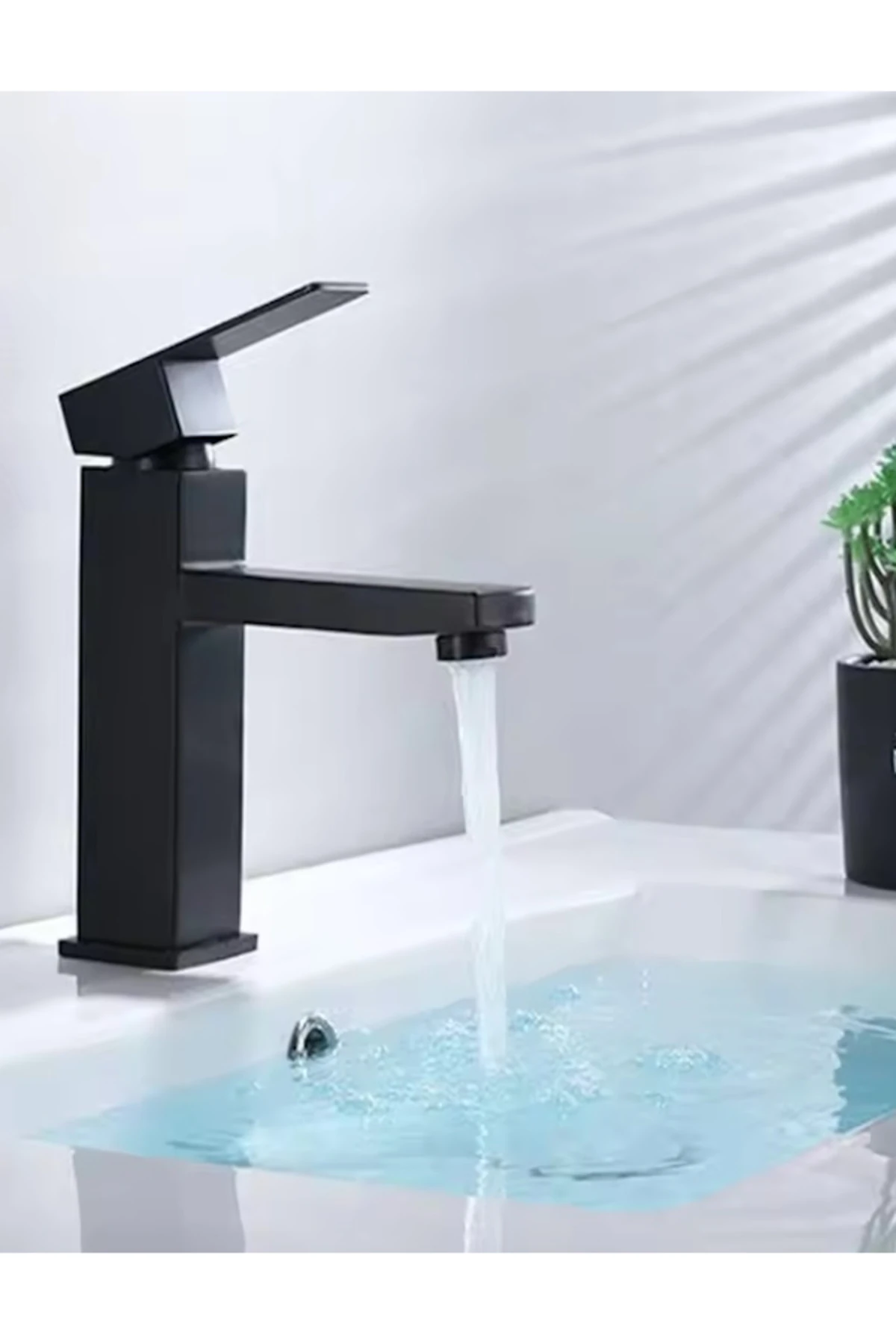 Siyah Banyo Bataryası&lavabo Bataryası& Fawer Siyah Robot Duş Seti-602b3