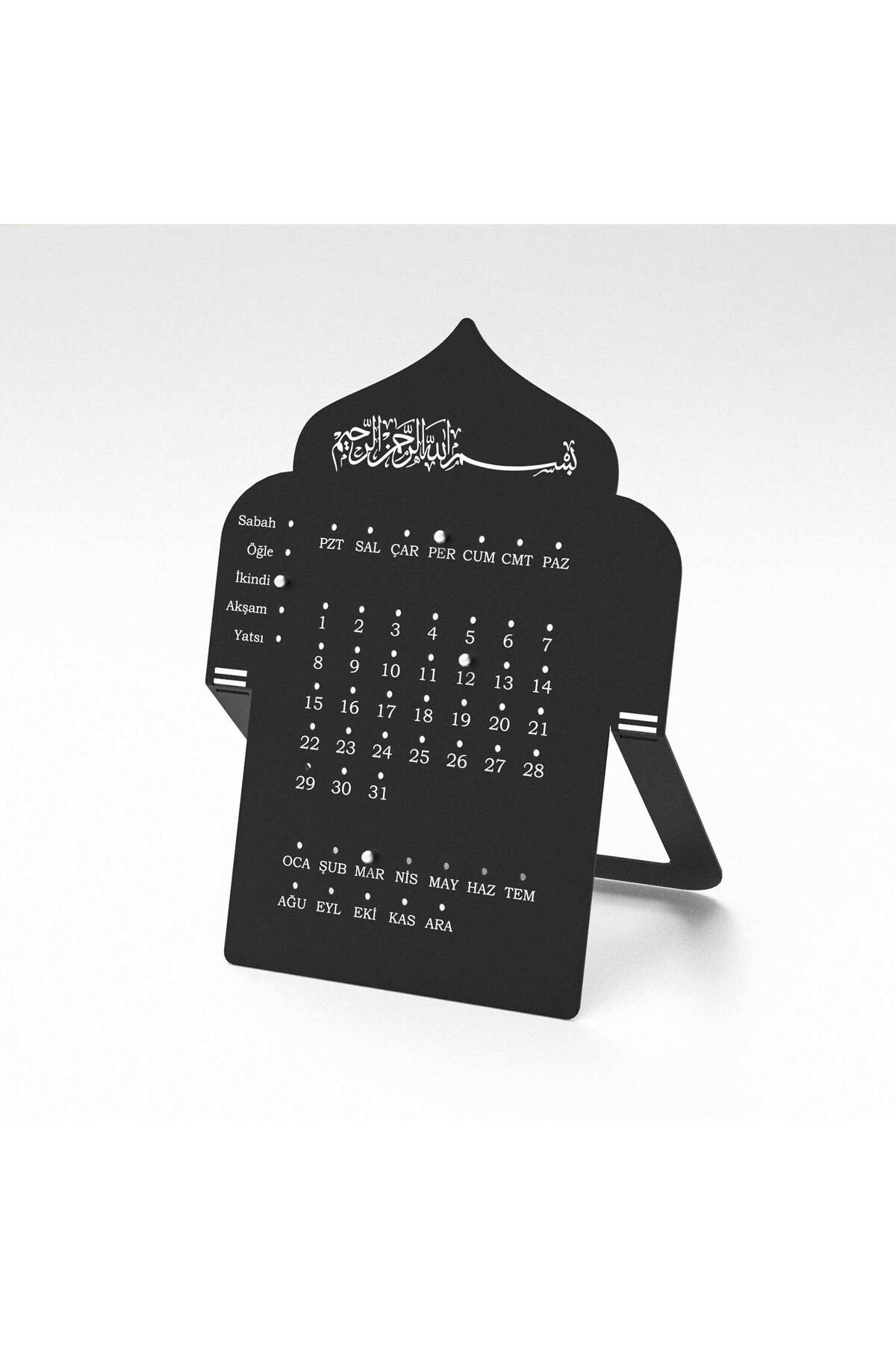 Bismillahirrahmanirrahim Yazılı Günlük İslami Masa Takvimi - Ev ve Ofis Dekorasyonları - WAMH201