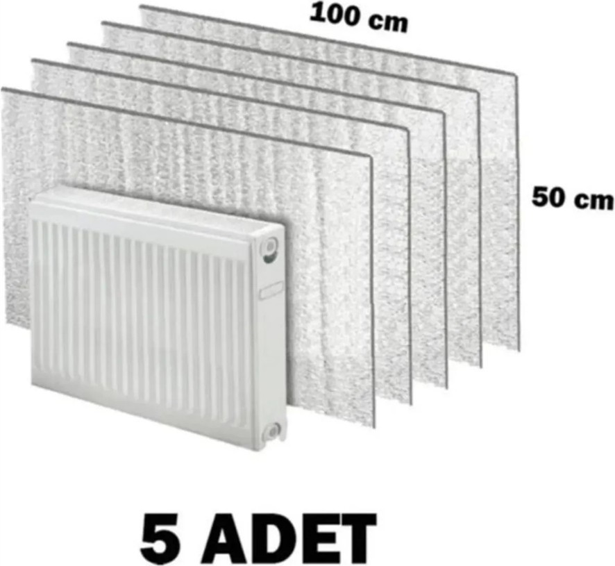 Petek Radyatör Arkası Folyo Plaka Kalorifer Arkalığı Alüminyum Isı Yalıtım Folyosu 100X50 cm
