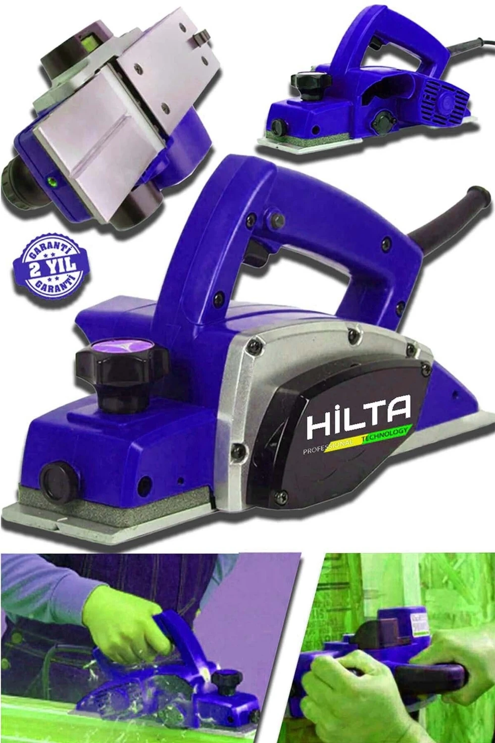 Alman Halper 9500 W Bakir Sargılı Çelik Şanzuman Çift Çelik Bıçakli Planya Rende Makinesi Tam Prof