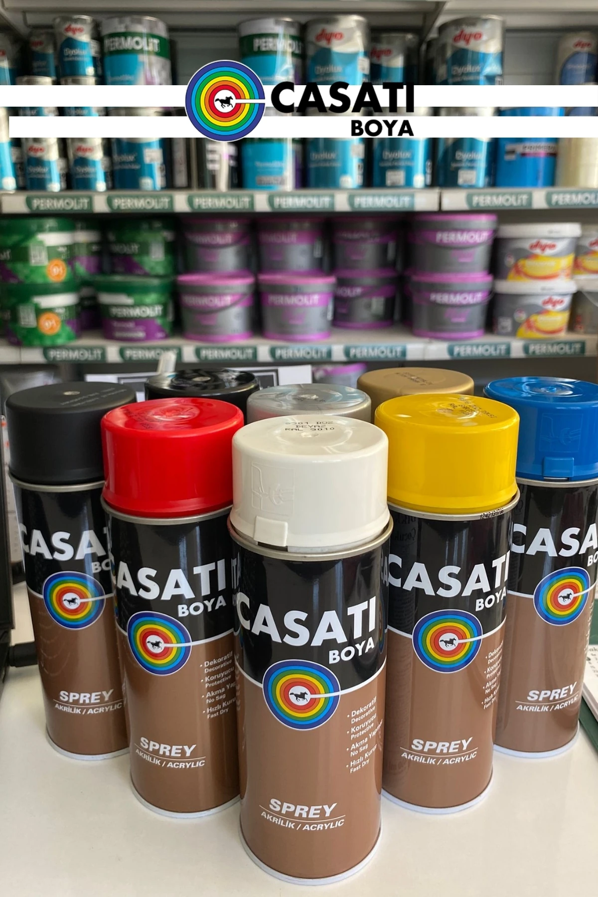 Akrilik Sprey Boya 400ML | Hızlı Kuruyan, Parlak ve Kalıcı Renkler | Yüksek Kapatıcılık