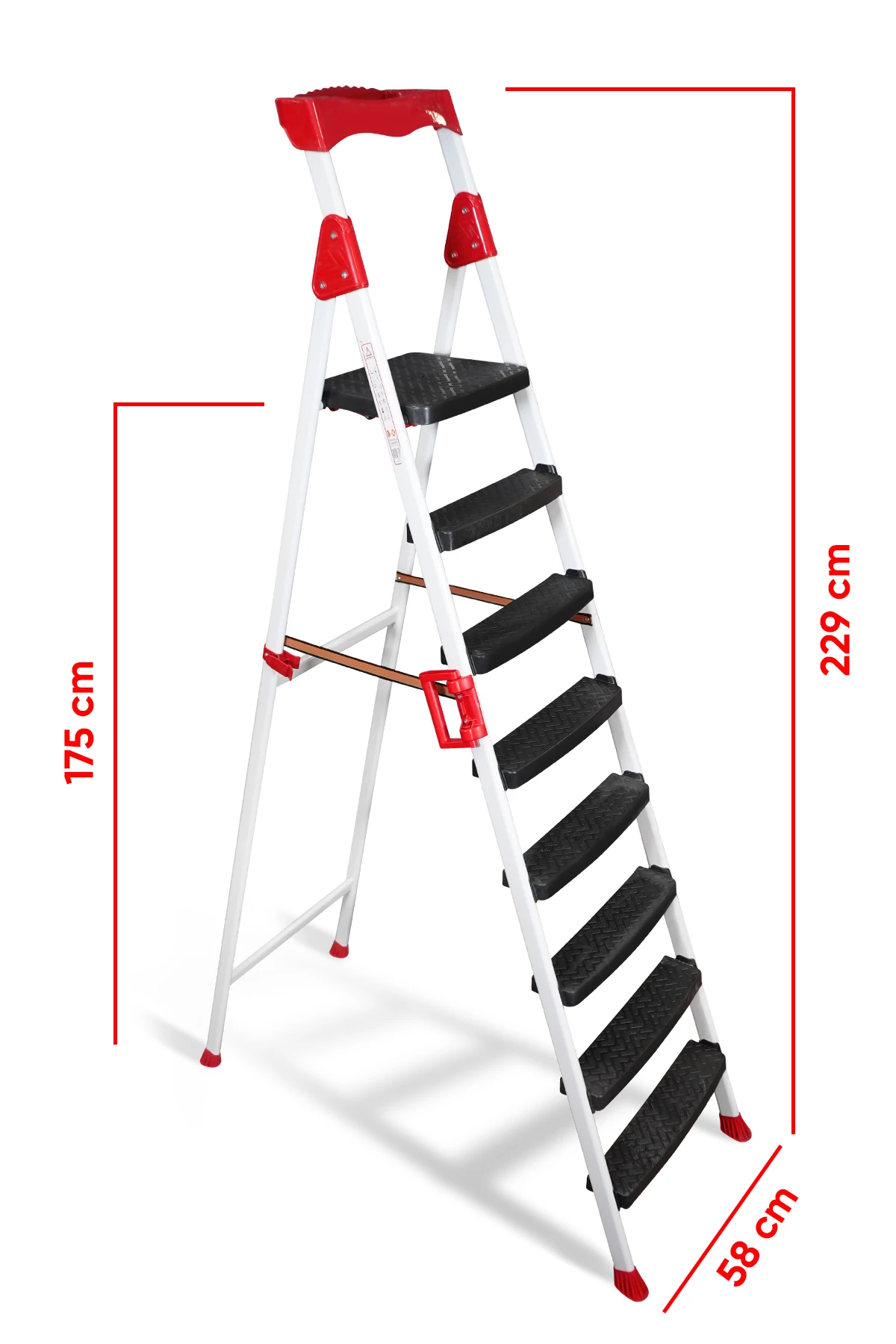 Elegance 7+1 Geniş Basamaklı Kolay Taşıma Aparatlı Merdiven