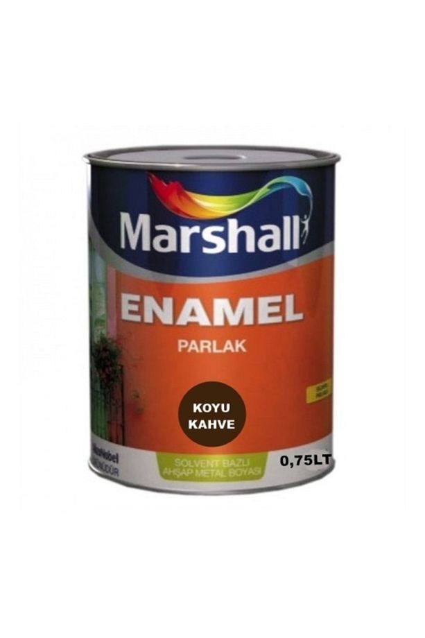 Enamel Parlak Sentetik Yağlı Boya 0,75 Lt Koyu Kahve