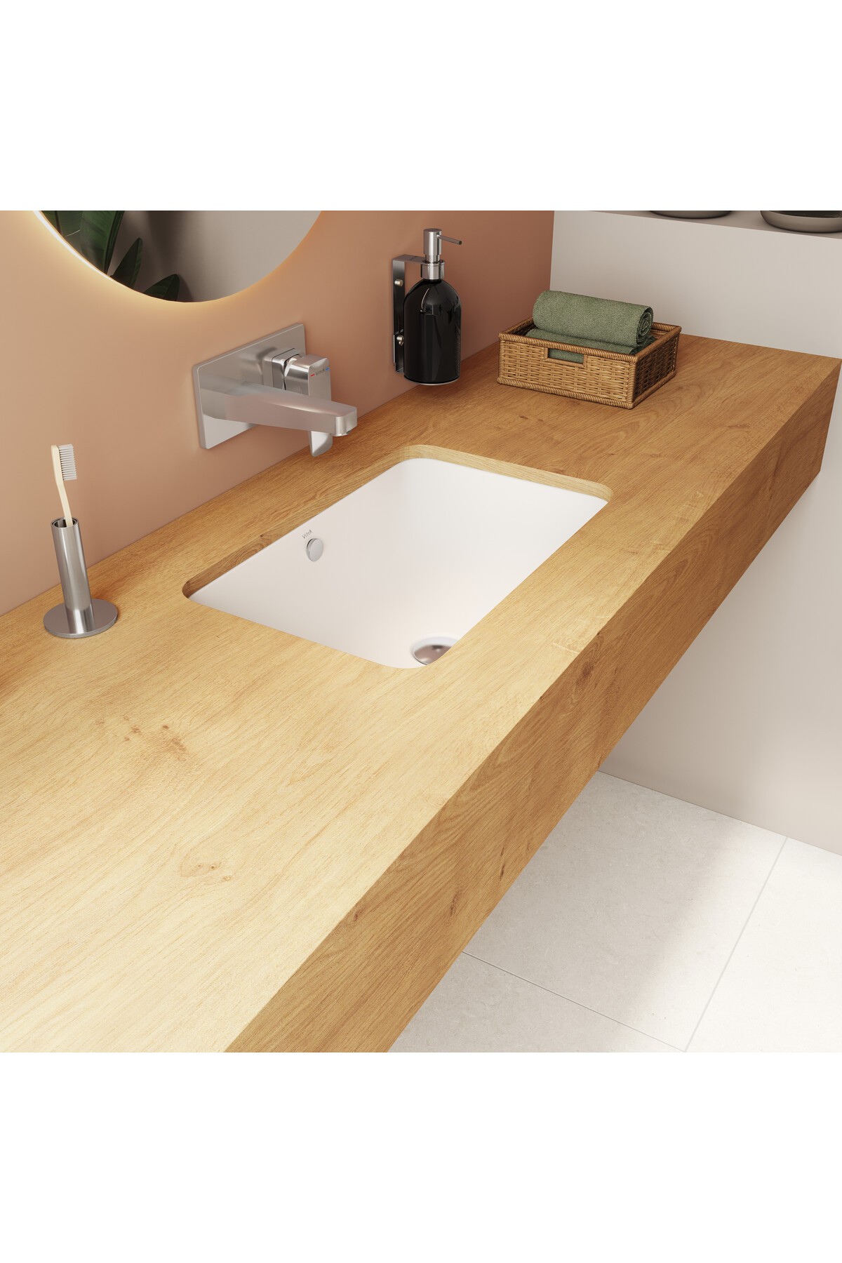 S20 7475b003-0618 Tezgah Altı Lavabo, 48 Cm, Beyaz