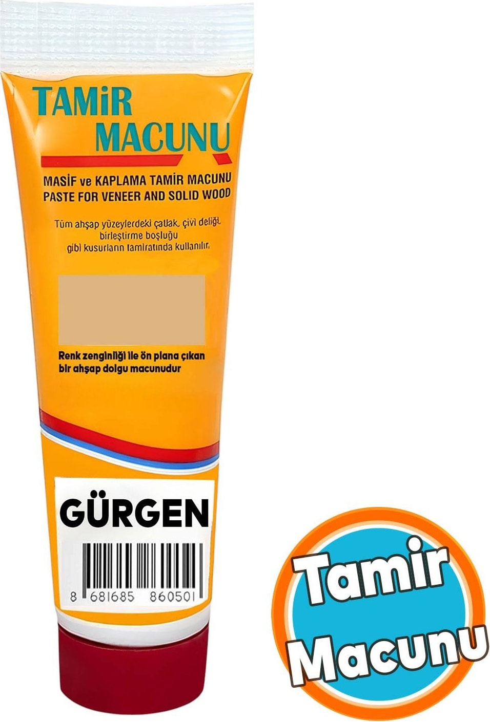 Tamir Macunu Ahşap Parke Gürgen Mobilya Dolgu Çatlak Çizik Giderici 200 gr Kullanıma Hazır Macun