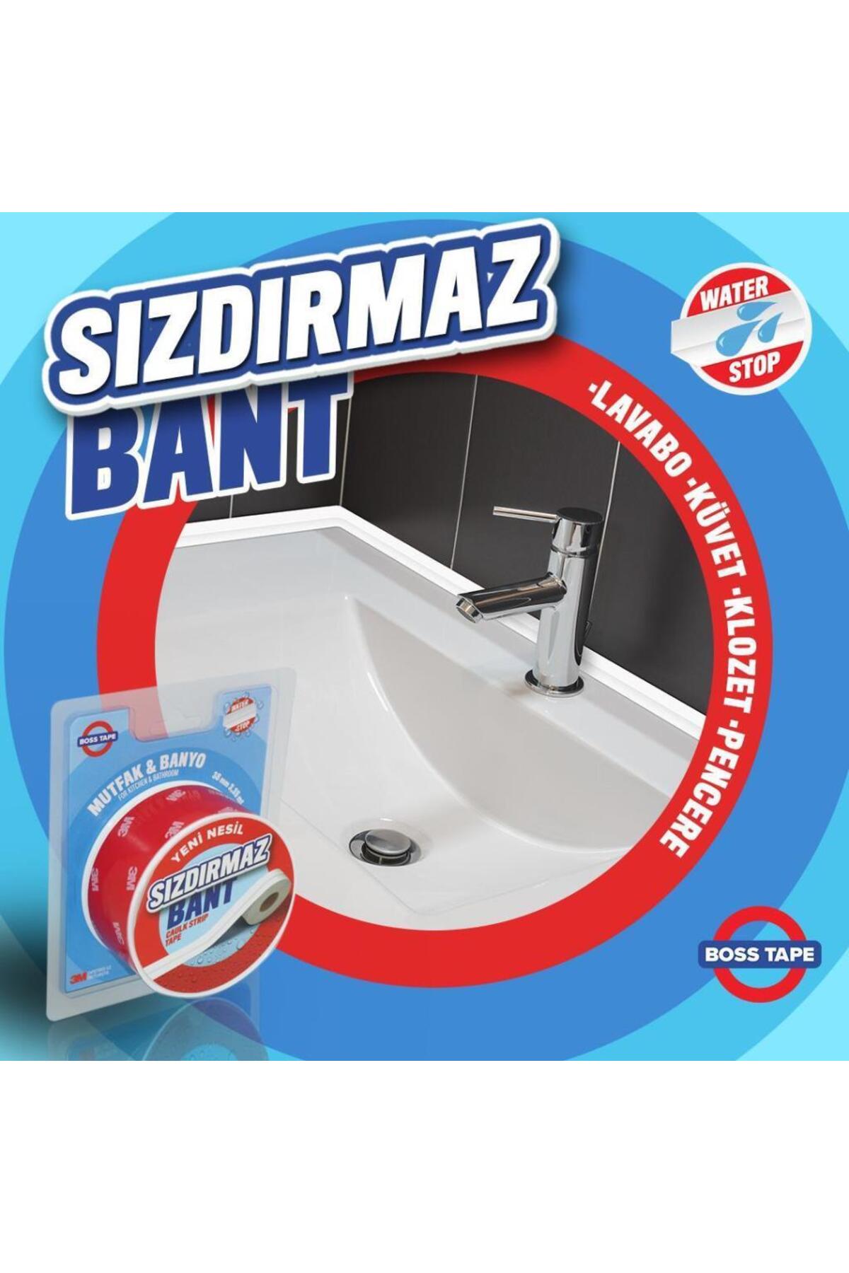 3M Su Sızdırmaz Bant Mutfak Lavabo Pencere Tezgah Sızdırmazlık Bandı 22mmX3,35 MT 1Adet