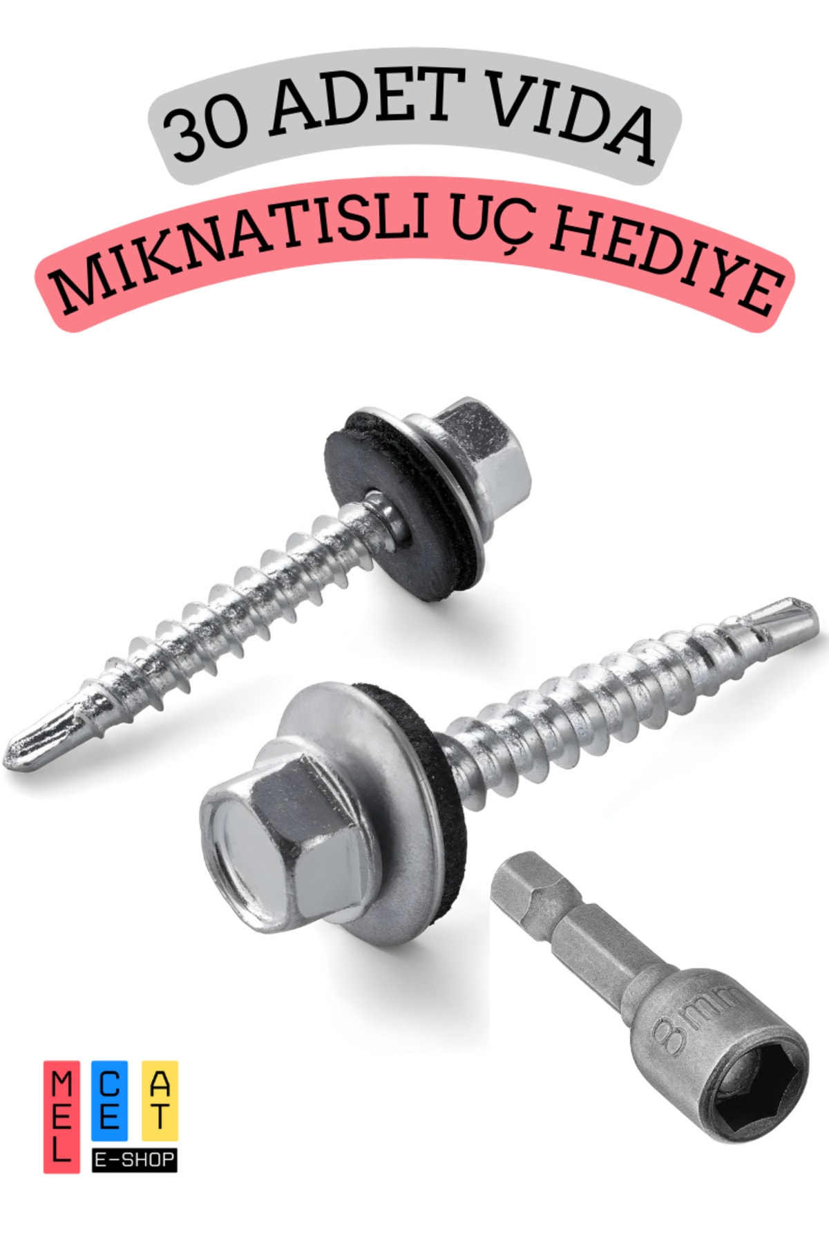 OZKUVVET Trapez Vida 5,5x50mm Çatı Sacı & Sandviç Panel Uyumlu | Pul Contalı & Adaptör Hediyeli