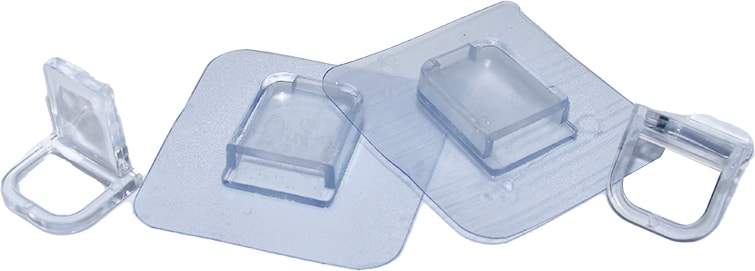 4 Parça Raf Ayak Aparatı Şeffaf Pvc Yapışkanlı (4172)