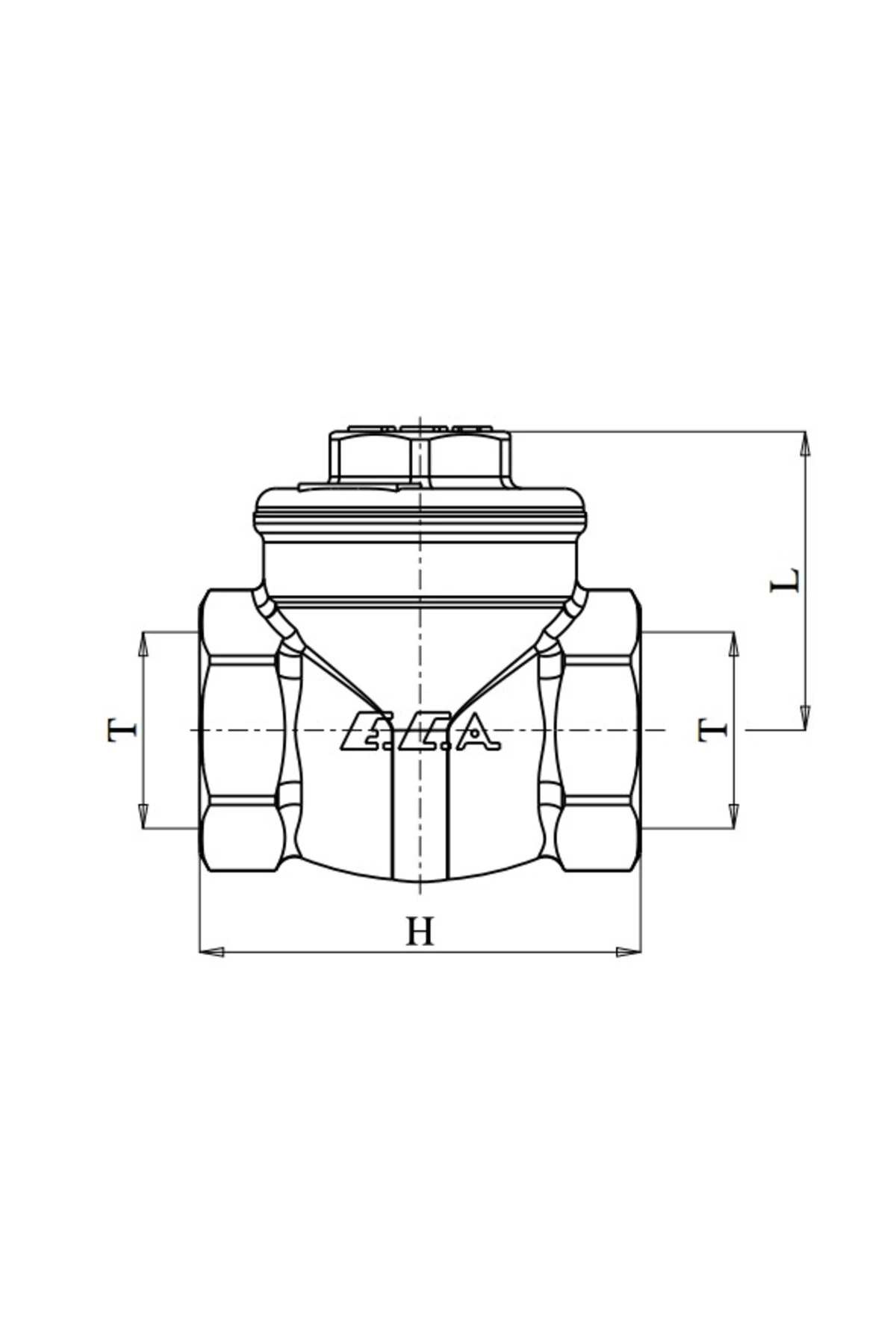 2 Adet ECA 1/2 Çalpara Çekvalf ( Kaucuk Klapeli ) 101007092