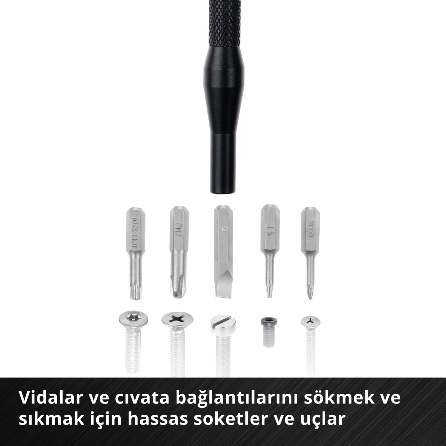 EİNHELL 28 Parça Hassas ve Elektronikçi Tamir Seti (hassas uçlar, tornavida uç tutucu, eğimli cımbız, plastik açma aparatı, levye, açma aleti, açma kazıyıcı, plastik vantuz) - 49115020