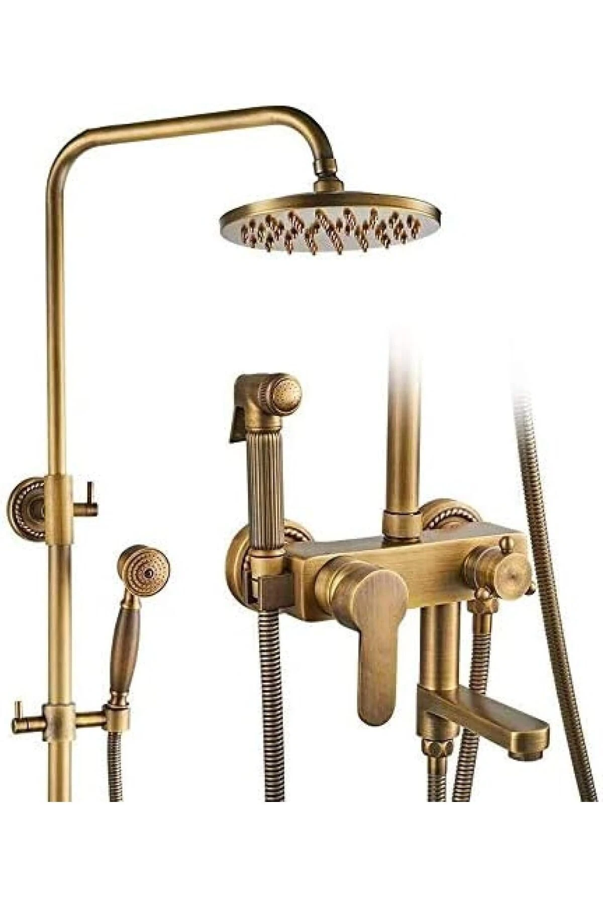 Banyo Bataryası ve Duş Seti Antik Renk Bide Fiskiyeli Yeni Model 7 Yıl Garantili İthal