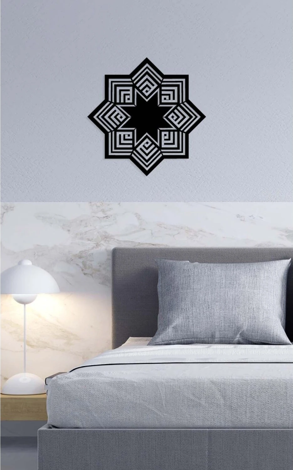 -Allah Islami Metal Tablo - Islami Ev Dekorasyonu - Dini Duvar Tabloları - 60 X 60 - Cm - Sıyah-Islm-140