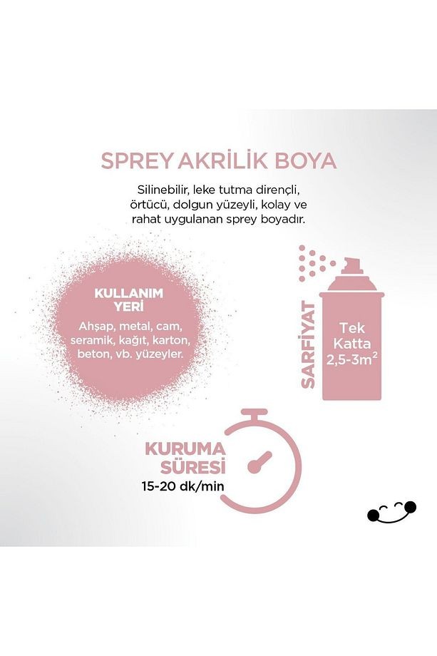 Açık Pembe Sprey Boya 400 ml (1 Adet )