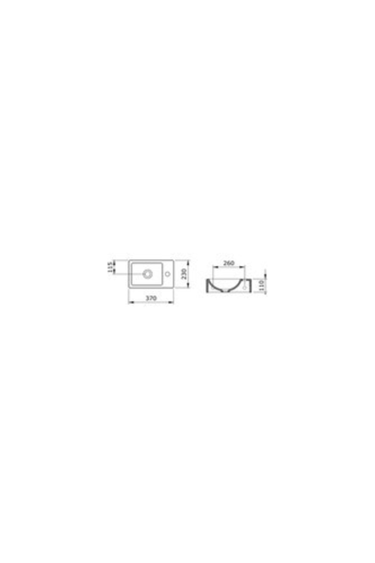 Milano Dar Sol Lavabo Parlak Beyaz 1418-001-0126