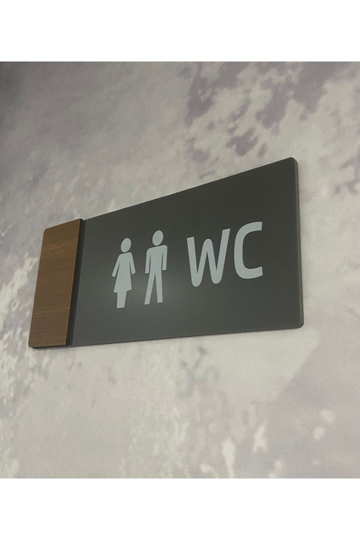 Wooden Serisi Wc Yönlendirme Tabelası