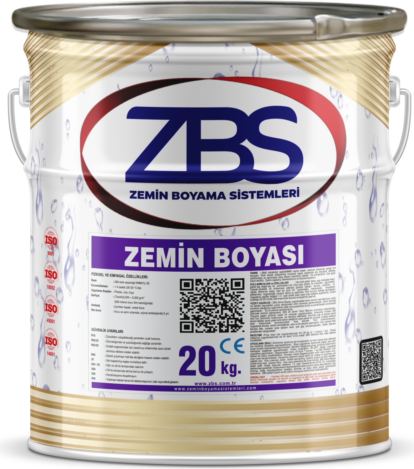 Zemin Boyası 20 kg Kırmızı RAL-3016