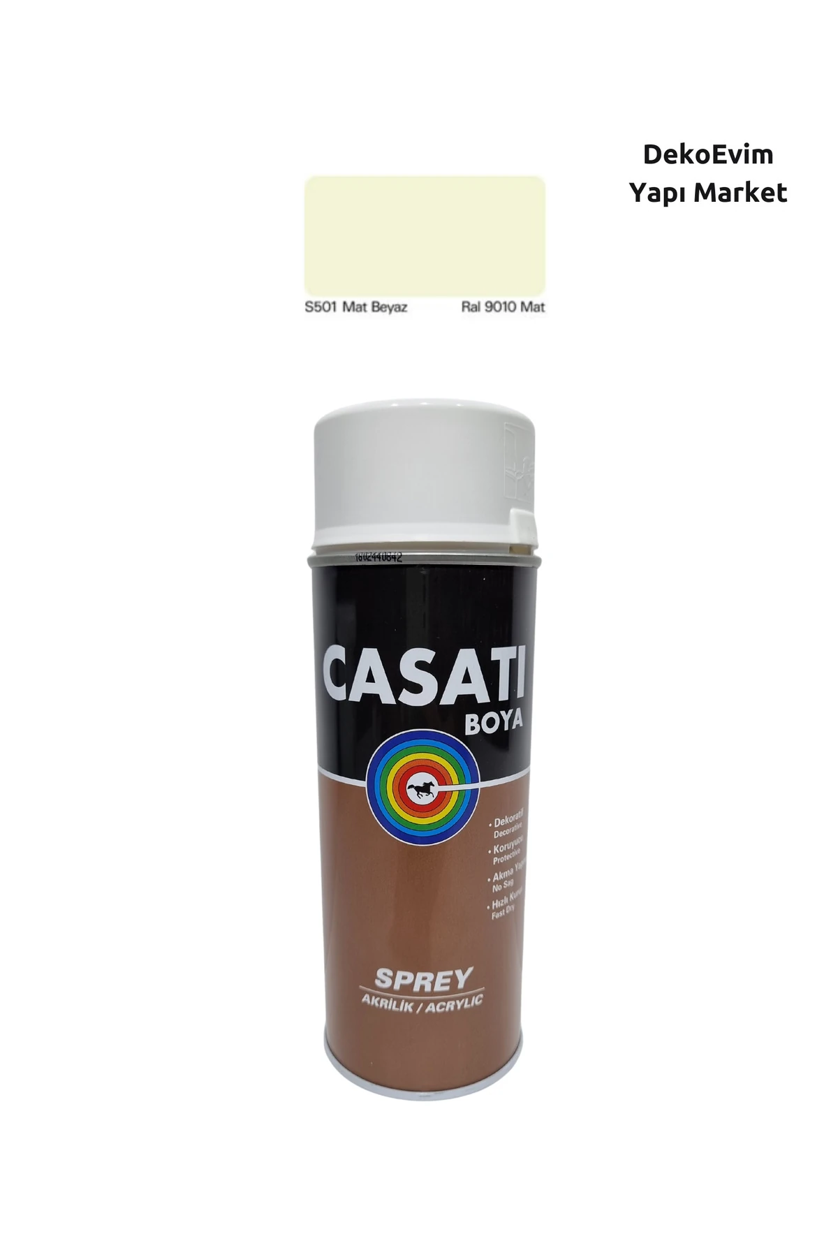 Sprey Boya S501 Mat Beyaz 400 Ml.