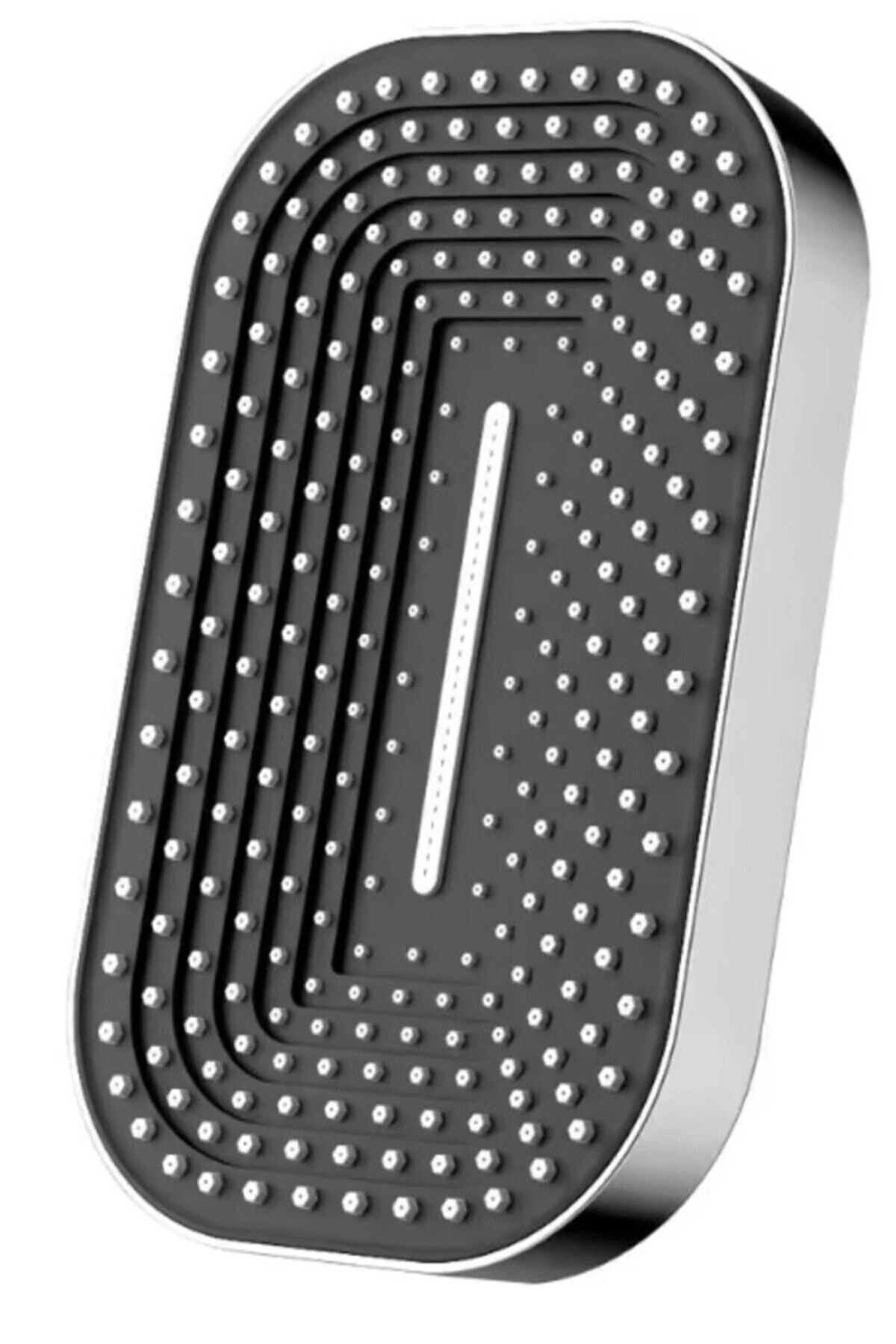 Lüks Siyah-Krom Yağmurlama Tepe Duş Seti